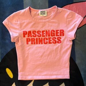pink ‘passenger princess’ crop top